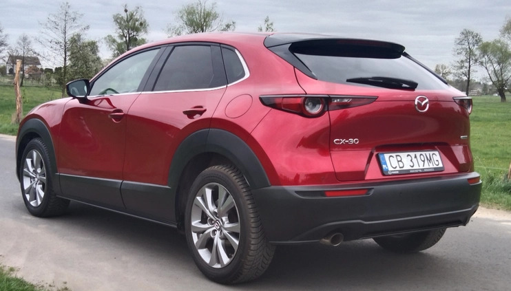 Mazda CX-30 cena 112600 przebieg: 37000, rok produkcji 2020 z Chełmno małe 67